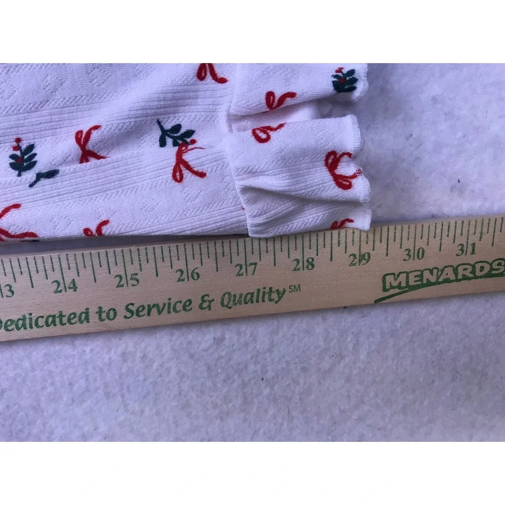 Tiny Talulah Pajama Set Womens Medium White Bow Print Bamboo Ribbed